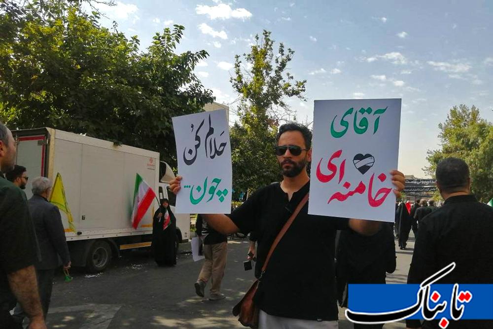 جلوه اربعین و ظهور در خیابانهای تهران/پرچم دوطرفه «ایران» و «خونخواهی» روی گنبد مصلی جلوه اربعین و ظهور در خیابانهای تهران/پرچم دوطرفه «ایران» و «خونخواهی» روی گنبد مصلی