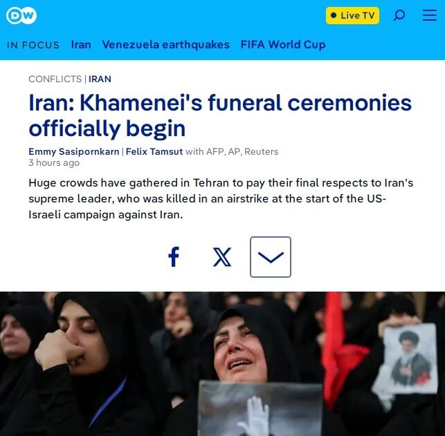 بازتاب وداع با رهبرشهید در رسانه&zwnj;های جهان