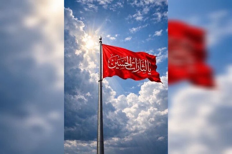 برافراشته شدن پرچم خونخواهی رهبر شهید در مشهد