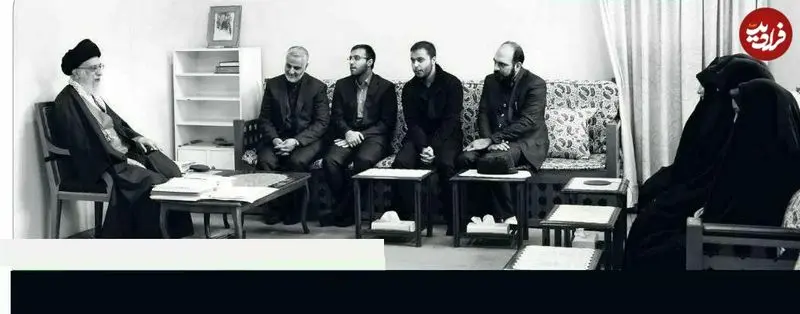 دیدار خصوصی حاج قاسم و خانوادهاش با رهبرشهید