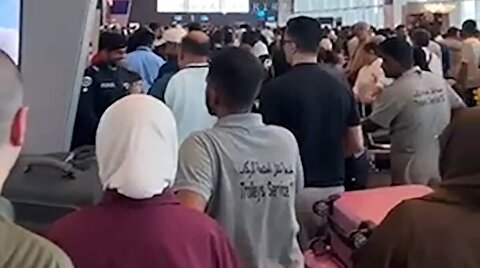 هجوم مسافران برای فرار از کویت