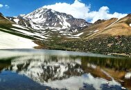 عکس: تصویر تماشایی از دامنه برفی قله سبلان