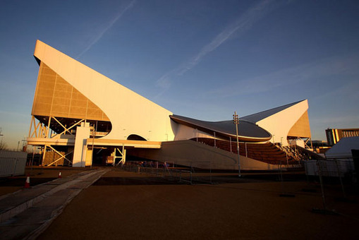 نمای بیرونی ورزشگاه ورزش های آبی المپیک 2012
Clive Rose/Getty Images
