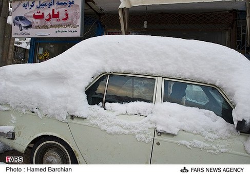 بارش برف در گرگان