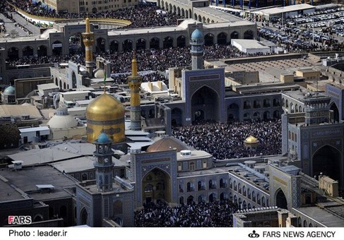 تصاویر هوایی لحظه تحویل سال 1392 حرم مطهر امام رضا (ع)