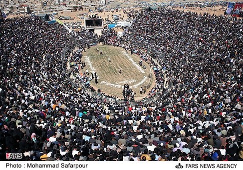 مسابقات سنتی کشتی باچوخه با استقبال گسترده کشتی دوستان در گود تاریخی زینال خان اسفراین برگزار شد.
