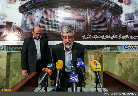 سخنرانی حداد عادل در مسجد جابری