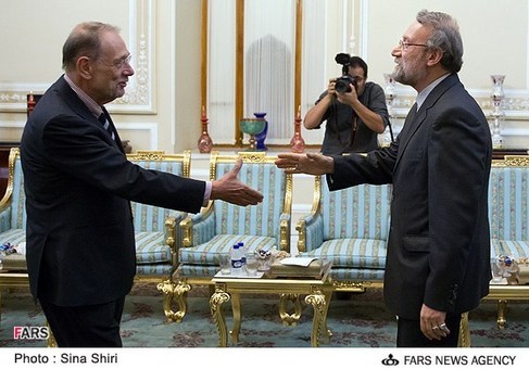 دیدار خاویر سولانا با رییس مجلس شورای اسلامی