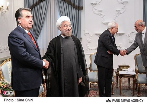 دیدار رییس جمهور تاجیکستان با حسن روحانی