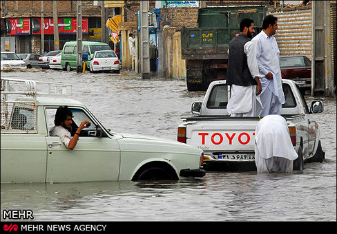 آبگرفتگی معابر در زاهدان