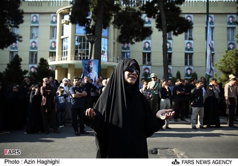 مراسم تشییع پیکر ۹۲ شهید دفاع مقدس در تهران