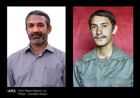 دیروز: امیر امیری، رزمنده ، سال 1362 ، پادگان دوکوهه ، شهر اندیمشک - امروز: امیر امیری ، شغل: بازنشسته ، سال 1392، تهران