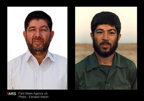 دیروز: عبدالله خدابخشی ، رزمنده ، سال 1362 ، پادگان دوکوهه ، شهر اندیمشک - امروز: عبدالله خدابخشی ، شغل: بازنشسته ، سال 1392، تهران