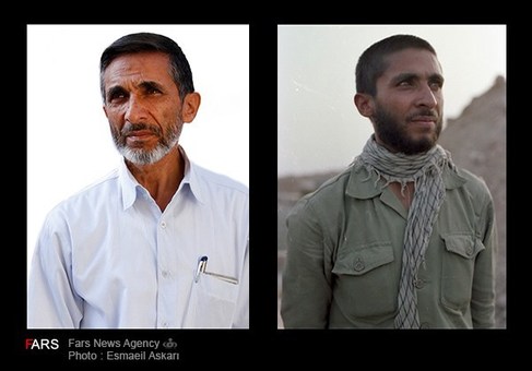دیروز: حسن شکوهی ، رزمنده ، سال 1362 ، پادگان دوکوهه ، شهر اندیمشک - امروز: حسن شکوهی ، شغل: کارمند ، سال 1392، تهران