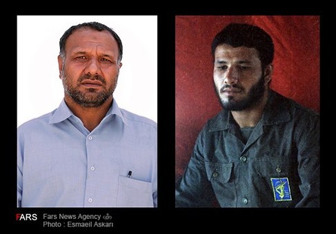 دیروز: رحیم سعادت نیا ، رزمنده ، سال 1362 ، پادگان دوکوهه ، شهر اندیمشک - امروز: رحیم سعادت نیا ، شغل: بازنشسته ، سال 1392، تهران