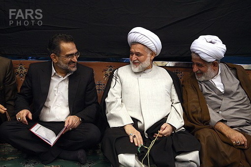سیدمحمد حسینی در مراسم ترحیم پدر سعید حدادیان