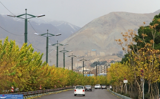 نمای دامنه البرز از خیابان سئول در صبح پنجشنبه