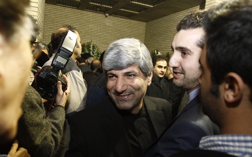 رامین مهمانپرست سخنگوی سابق وزارت خارجه در مجلس ترحیم والده محمدجواد ظریف