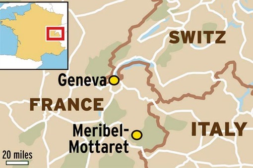 این تصویر منطقه&zwnj;ای را نشان می دهد که شوماخر در آن مشغول اسکی بود