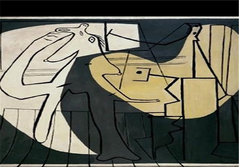 تابلو «نقاش و مدلش» اثر پیکاسو
