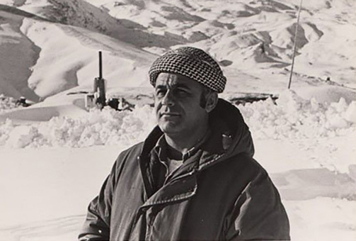 العيزر زفرير افسر ارشد موساد در حاج عران کردستان عراق، زمستان 5-1974
