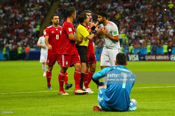 درگیری لفظی دیگو کاستا با علیرضا بیرانوند