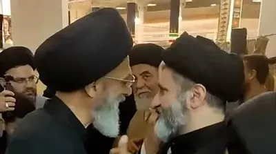تصاویر حضور مسعود خامنه‌ای در یک مراسم
