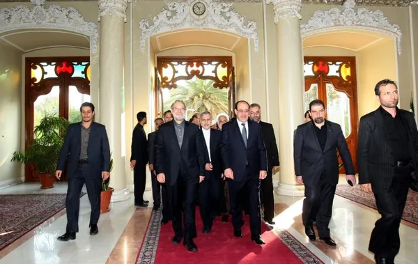 &laquo;نوری المالکی&raquo; معاون اول رئیس جمهوری عراق عصر دوشنبه با علی لاریجانی رئیس مجلس شورای اسلامی دیدار و گفت و گو کرد ./IRNA
