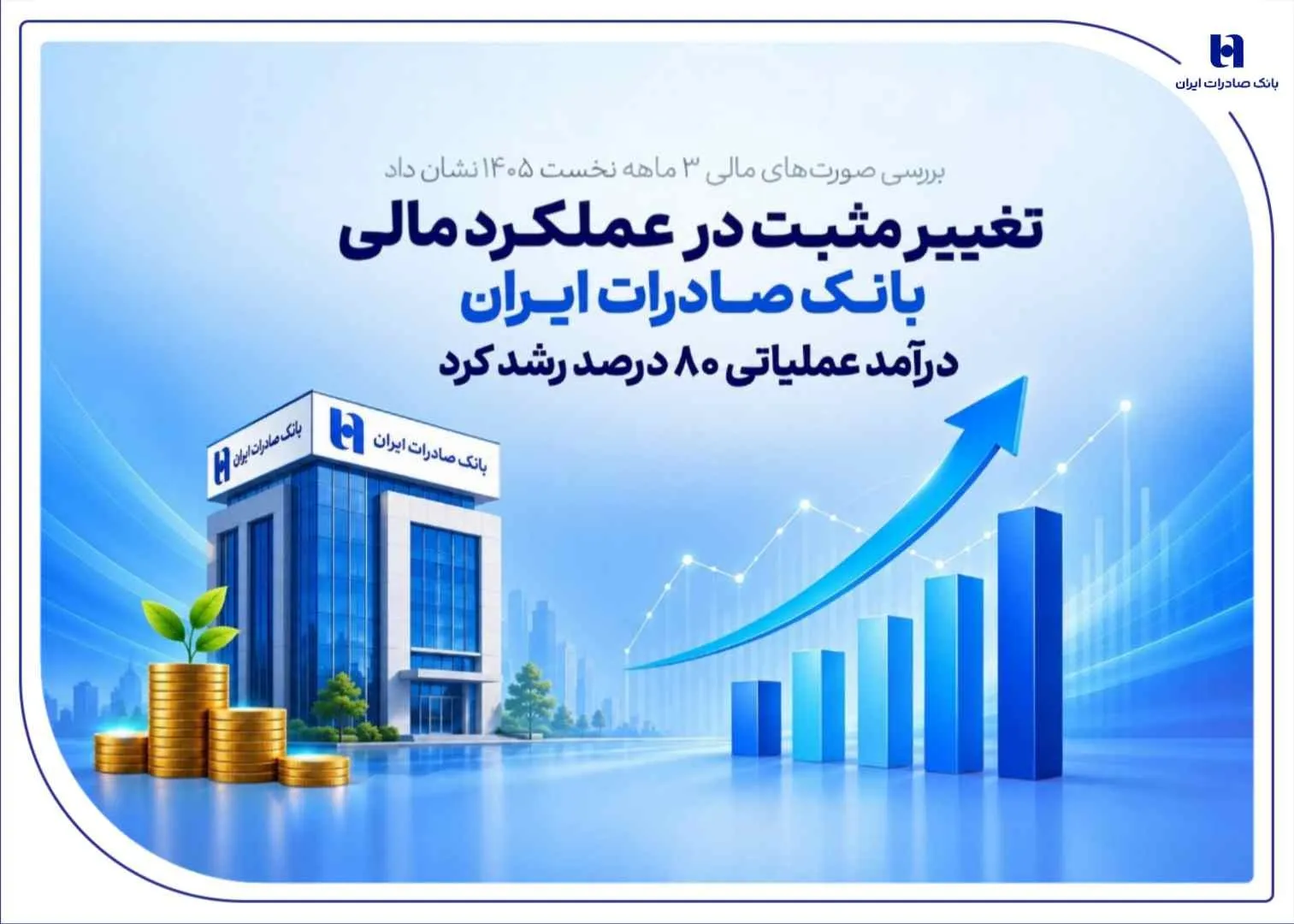 تغییر مثبت در عملکرد مالی بانک صادرات ایران