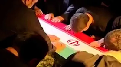 وداع با پیکر شهید مصباح‌الهدی باقری کنی داماد رهبر انقلاب