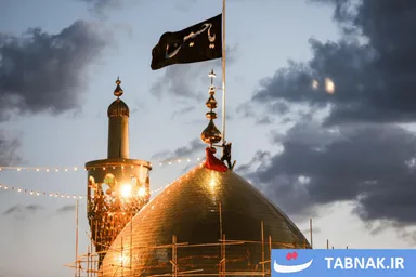 عکس: حسینیه اعظم زنجان سیاه‌پوش شد