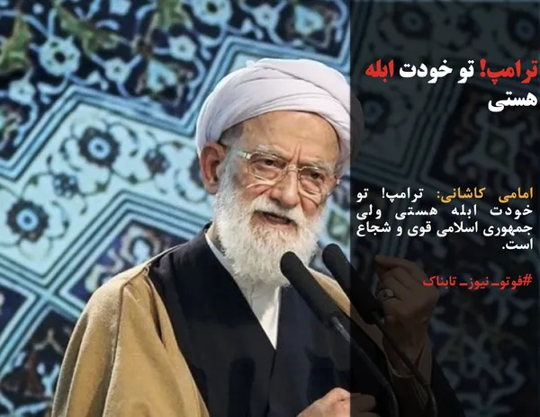 امامی کاشانی: ترامپ! تو خودت ابله هستی ولی جمهوری اسلامی قوی و شجاع است.
