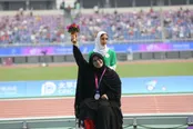 آتنا محمدی در پرتاب وزنه نقره گرفت