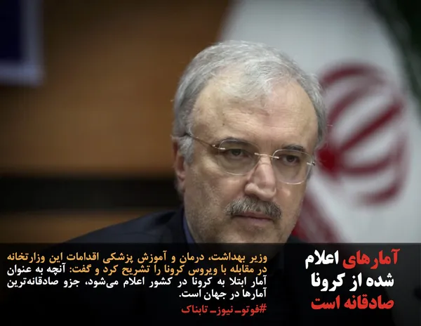 وزیر بهداشت، درمان و آموزش پزشکی اقدامات این وزارتخانه در مقابله با ویروس کرونا را تشریح کرد و گفت: آنچه به عنوان آمار ابتلا به کرونا در کشور اعلام می&zwnj;شود، جزو صادقانه&zwnj;ترین آمارها در جهان است.
