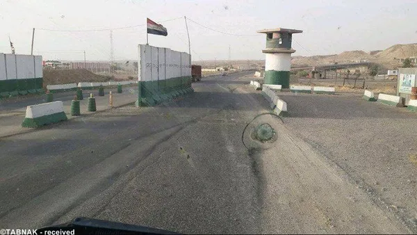 پست رها شده ورودی شهر تکریت