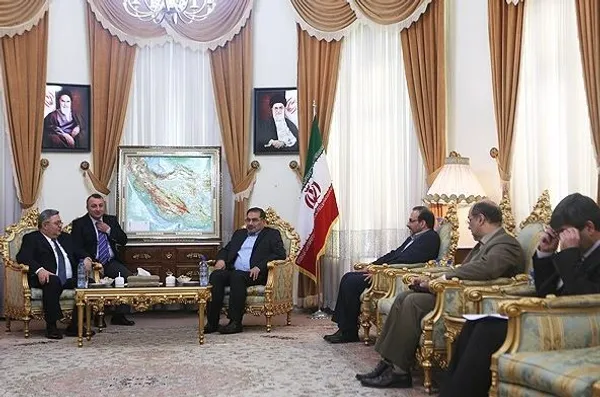 دیدار علی شمخانی با رییس مجلس گرجستان./FNA
