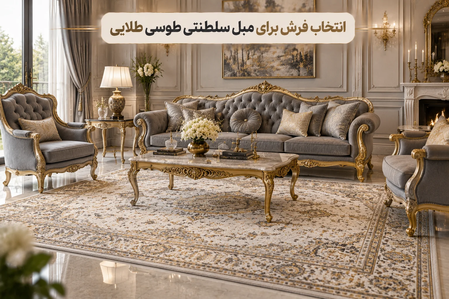 مبلمان طوسی با چه فرشهایی ست میشه؟ مبلمان طوسی با چه فرشهایی ست میشه؟