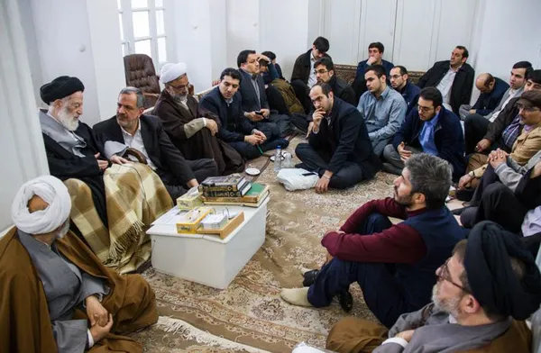 دیدار احمد مسجدجامعی و گروه تهرانگردی با مراجع تقلید- قم./ISNA
