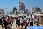 هدف قرار دادن برج مسکونی مشتهی در غرب شهر غزه