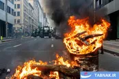 عکس: اعتراضات کشاورزان در جریان اجلاس اتحادیه اروپا در بلژیک