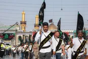 عکس: حضور دسته بزرگ موکب بنی‌عامر در کربلا