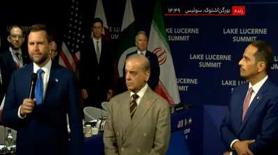سخنان جی دی ونس پیش از ورود قالیباف به محل مذاکرات