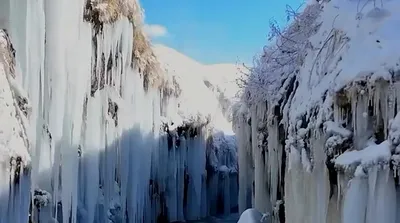 تصاویر یخبندان در جهنم‌دره