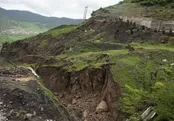 رانش زمین در تنگه ابوالقیس سوادکوه