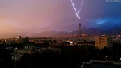 هوای طوفانی و رعد و برق تهران