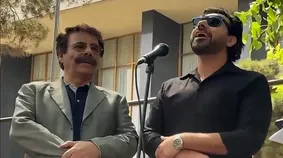 آواز احسان خواجه امیری در تشییع پدرش ایرج