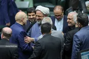 عکسی جالب توجه از خوش و بش رسایی با قالیباف