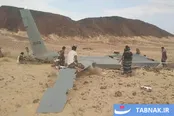 عکس:  انهدام پهپاد MQ-9 ارتش آمریکا در ارتفاعات المراقشه در استان ابین در جنوب یمن