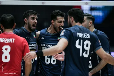 عکس: صعود والیبال ایران به مرحله یک چهارم با شکست هند
