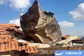 عکس: سقوط بوستر موشک‌ ایرانی بر روی خانه شهرک‌نشینان صهیونیست